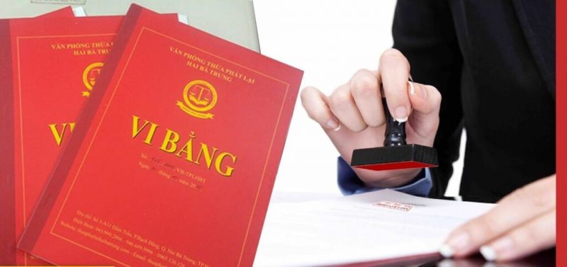 vi bằng thay công chứng