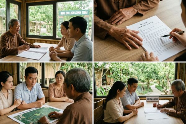 Di chúc để lại đất trong khu du lịch sinh thái