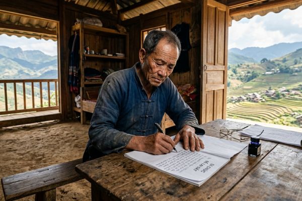 Di chúc để lại đất trong vùng núi cao