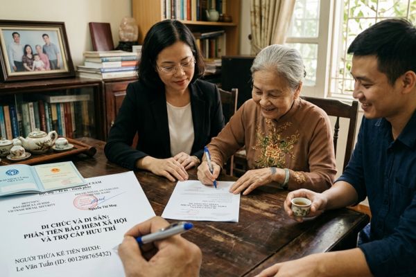 Di chúc để lại tiền bảo hiểm xã hội