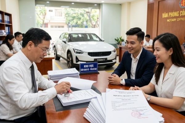 Công chứng hợp đồng mua bán xe sang Polestar