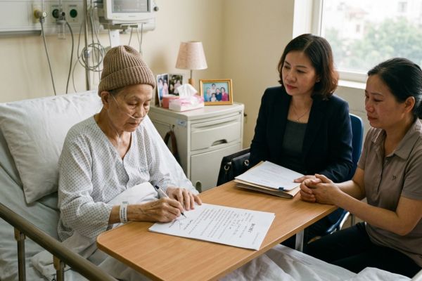 Di chúc của người bị bệnh đang trong giai đoạn cuối