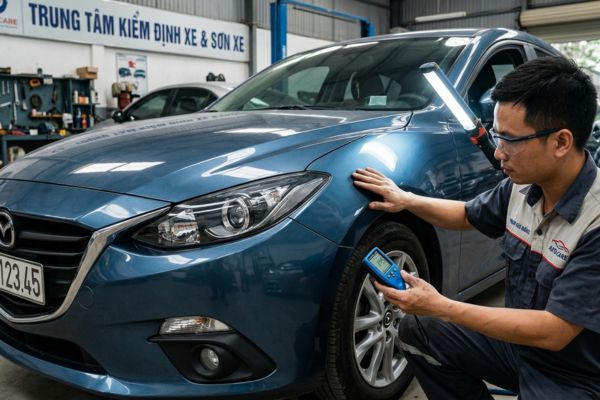 Kiểm tra xe có bị đổi màu sơn không