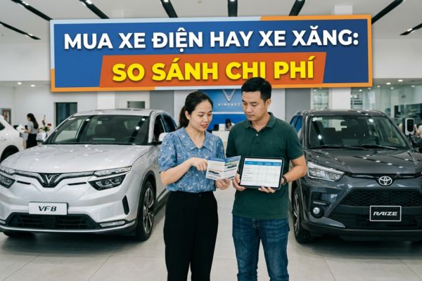 Mua xe điện hay xe xăng: So sánh chi phí