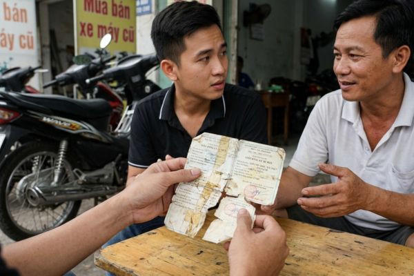 Mua xe khi giấy tờ bị rách nát