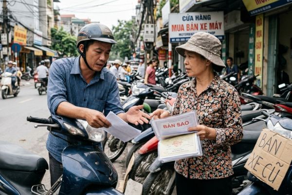 Mua xe khi không có giấy đăng ký gốc