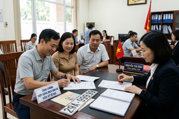 Quy định về công chứng hợp đồng mua bán xe biển số tứ hoa