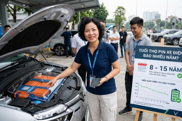 Xe điện có tuổi thọ pin là bao nhiêu năm?