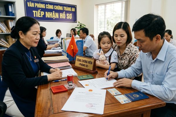 Công chứng thỏa thuận về nơi ở của con sau ly hôn