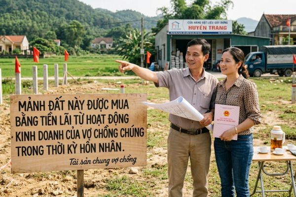 Đất được mua bằng tiền lãi từ kinh doanh trong thời kỳ hôn nhân