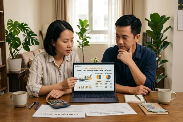 Đầu tư chứng khoán trong thời kỳ hôn nhân: Chia thế nào?