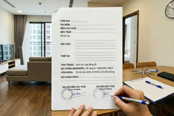 Biên bản bàn giao khi nhận nhà thuê