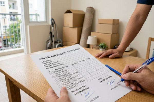 Biên bản bàn giao khi trả nhà thuê