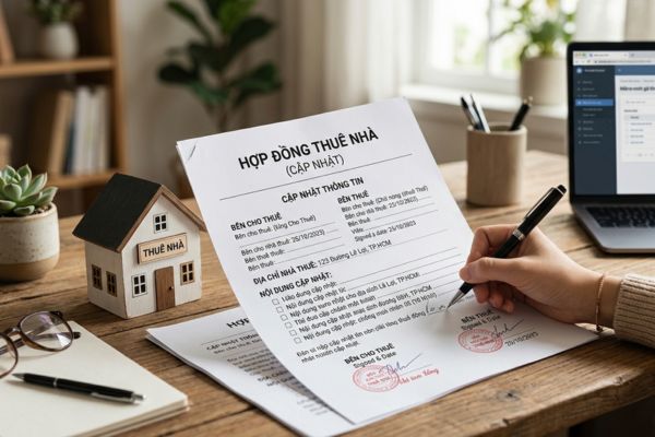 Cập nhật thông tin hợp đồng thuê nhà