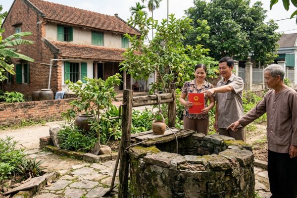 Mua nhà đất có sổ đỏ nhưng đất có giếng nước cổ