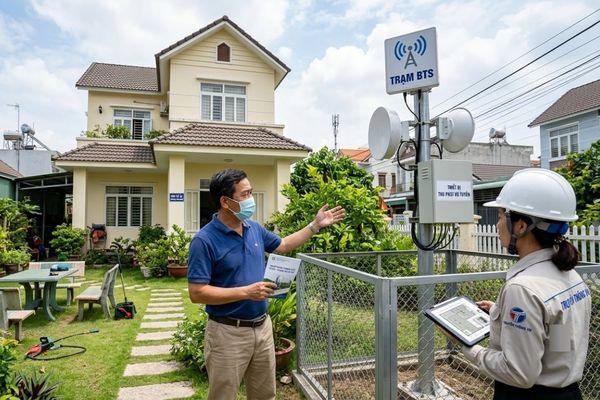 Mua nhà đất có thể đặt trạm truyền thông vô tuyến được không?