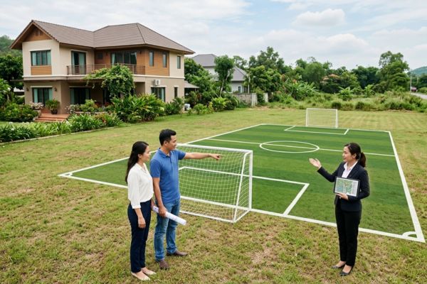 Mua nhà đất có thể xây dựng sân bóng đá mini được không?