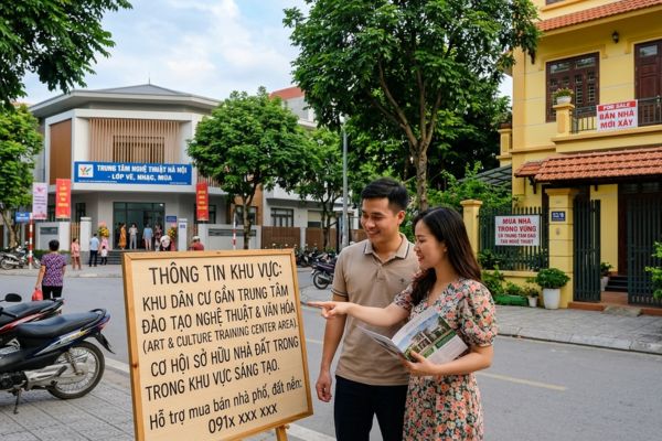 Mua nhà đất trong vùng có trung tâm đào tạo nghệ thuật