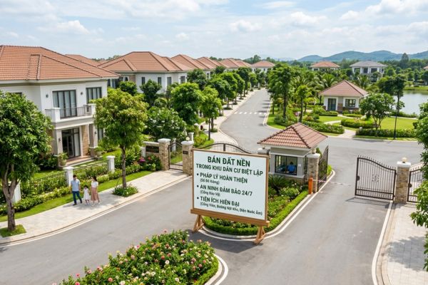 Bán đất trong khu dân cư biệt lập: Pháp lý, an ninh và tiện ích