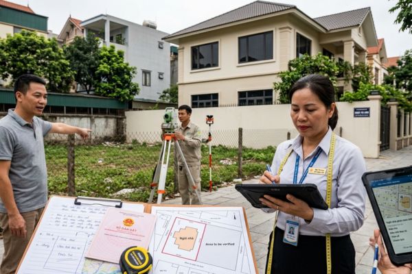 Bán nhà có diện tích thực tế lớn hơn trên sổ: Cần đo đạc hay chỉnh sửa trước?
