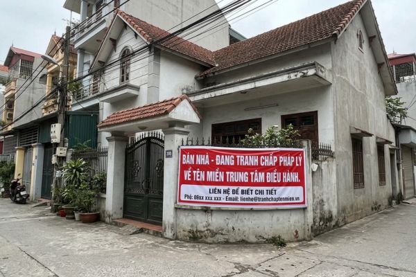 Bán nhà có tranh chấp về tên miền trung tâm điều hành: Pháp lý
