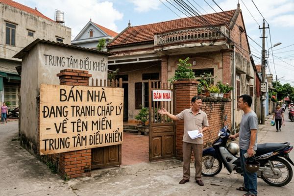 Bán nhà có tranh chấp về tên miền trung tâm điều khiển: Pháp lý