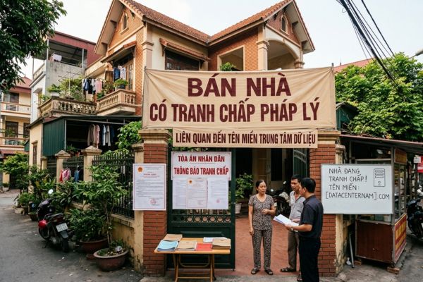 Bán nhà có tranh chấp về tên miền trung tâm dữ liệu: Pháp lý