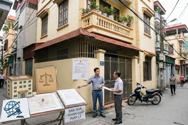 Bán nhà có tranh chấp về tên miền trung tâm giám sát: Pháp lý