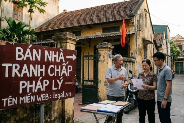 Bán nhà có tranh chấp về tên miền website: Pháp lý