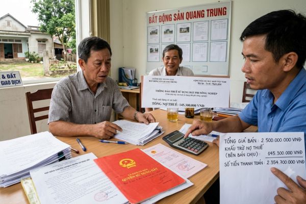 Mua đất dính nợ thuế đất hàng năm: Cách khấu trừ vào tiền mua