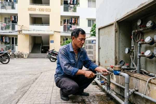 Nhà ở xã hội (NƠXH) cho thuê: Ai chịu trách nhiệm về hệ thống cấp nước?