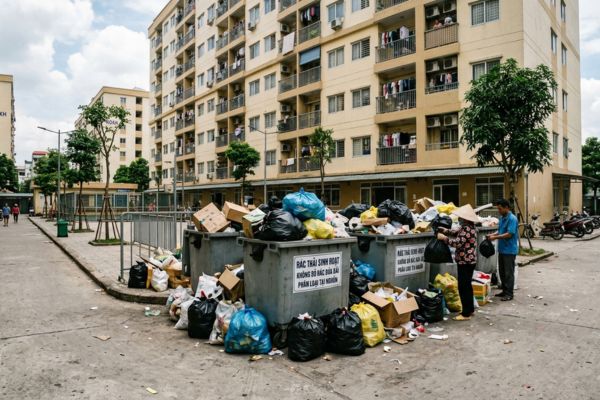 Nhà ở xã hội (NƠXH) cho thuê: Ai có trách nhiệm xử lý rác thải?