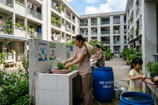 Nhà ở xã hội (NƠXH) và vấn đề sử dụng nước tiết kiệm