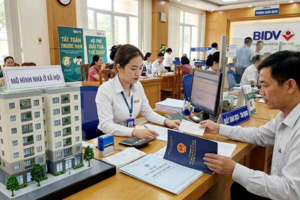 Tất toán khoản vay Nhà ở xã hội trước hạn: Quy trình rút gốc sổ hồng tại ngân hàng giải tỏa thế chấp