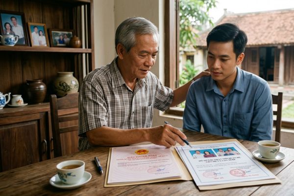 Cho tặng nhà đất giữa cha mẹ và con nuôi: Giấy tờ chứng minh quan hệ để miễn thuế