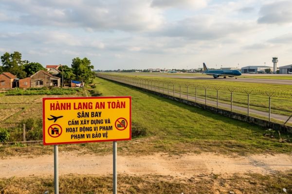 Đất thuộc hành lang an toàn công trình hàng không, sân bay