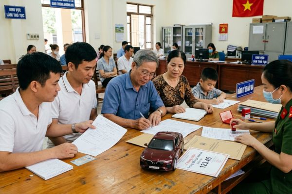 Hướng dẫn thủ tục cho tặng tài sản là xe ô tô biển số trúng đấu giá