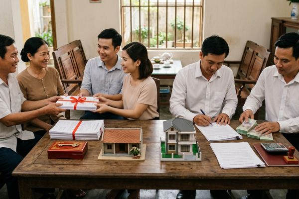 Phân biệt hợp đồng tặng cho nhà đất và hợp đồng chuyển nhượng nhà đất
