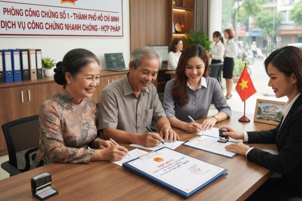 Quy trình công chứng cho tặng nhà đất nhanh gọn nhất trong vòng 24 giờ
