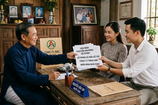 Thủ tục tặng cho tài sản là cổ phần ưu đãi cổ tức trong doanh nghiệp