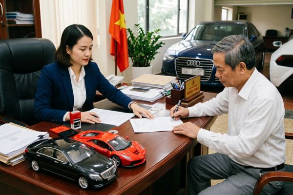 Thủ tục tặng cho tài sản là siêu xe, ô tô nhập khẩu chưa nộp thuế