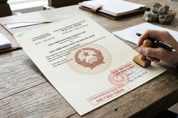 Chứng thực bản sao Giấy phép khai thác khoáng sản, tài nguyên nước