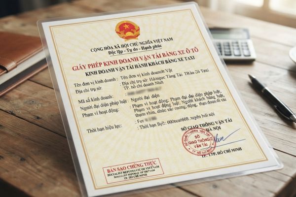 Chứng thực bản sao Giấy phép kinh doanh vận tải hành khách bằng xe taxi