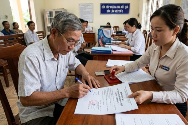 Chứng thực chữ ký trên bản cam kết từ nguyện bàn giao mặt bằng đúng thời hạn