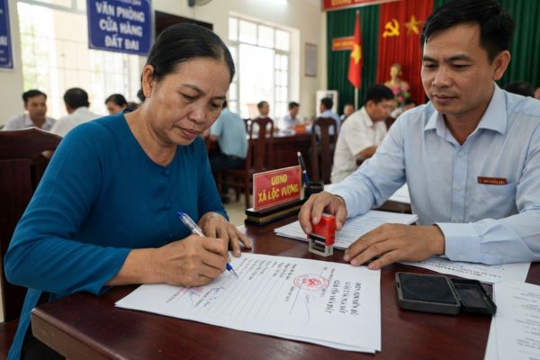 Chứng thực chữ ký trên đơn xin đền bù giải tỏa nhà đất