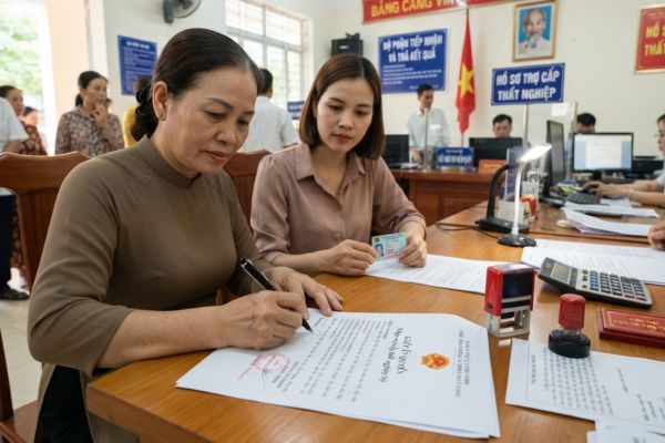 Chứng thực chữ ký trên giấy ủy quyền thay mặt nhận trợ cấp thất nghiệp hộ