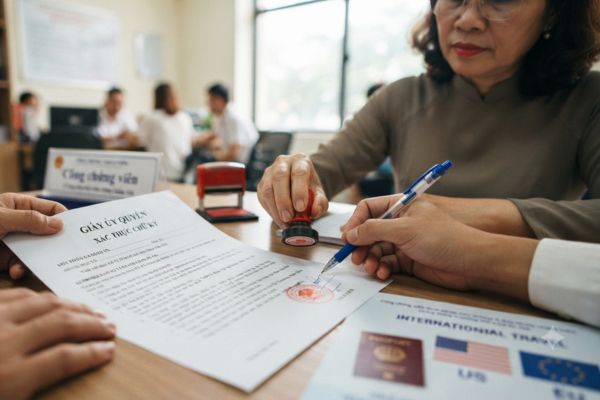 Chứng thực chữ ký trên giấy ủy quyền thực hiện các thủ tục xin visa đi Mỹ, Châu Âu