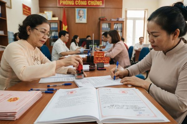 Chứng thực hợp đồng chuyển nhượng quyền sử dụng đất kèm tài sản trên đất