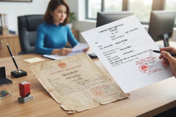 Lập bản sao chứng thực từ bản chính bị phai mực có được chấp nhận không?