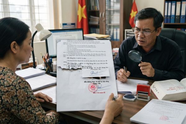 Rủi ro pháp lý khi chứng thực chữ ký trên tài liệu đã bị cắt dán